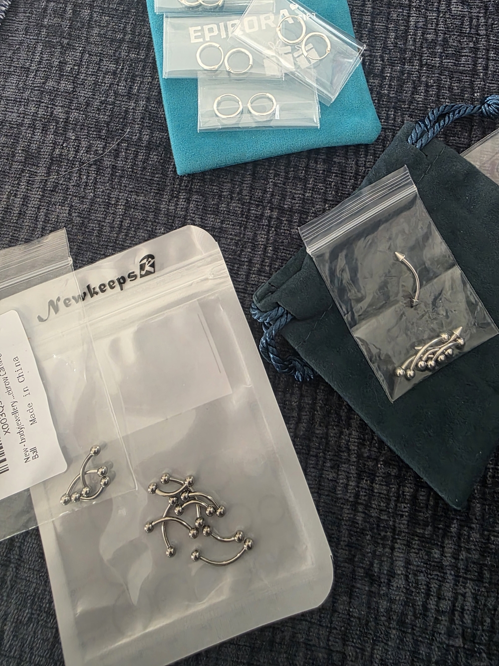 (25pcs) 11 pair total + 3 individual piercing jewelry set